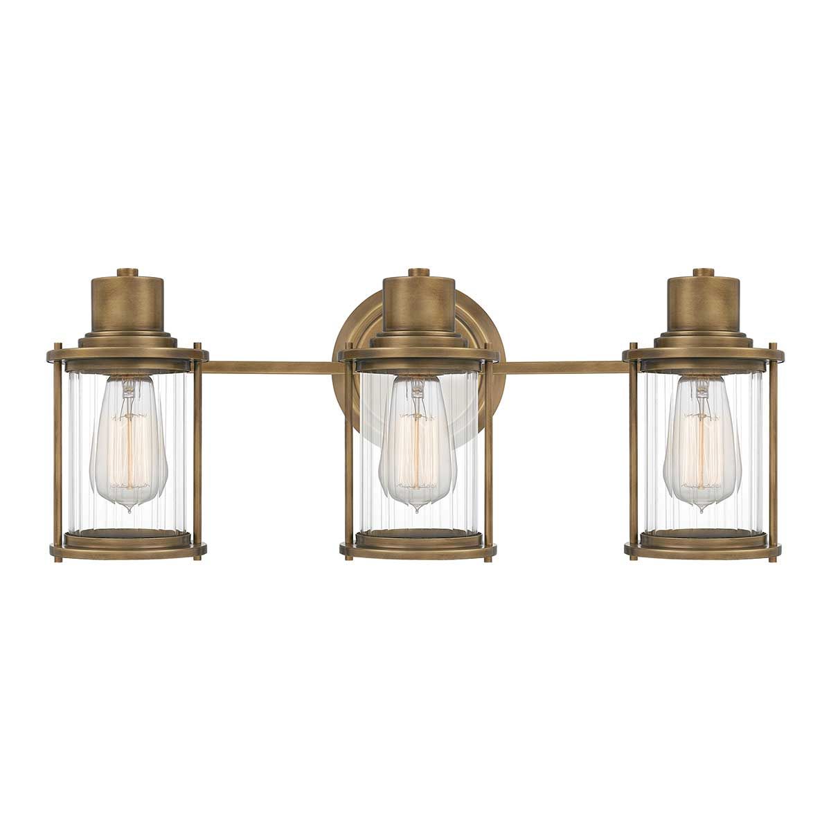 Riggs Trio Vintage Brass Wall Sconce