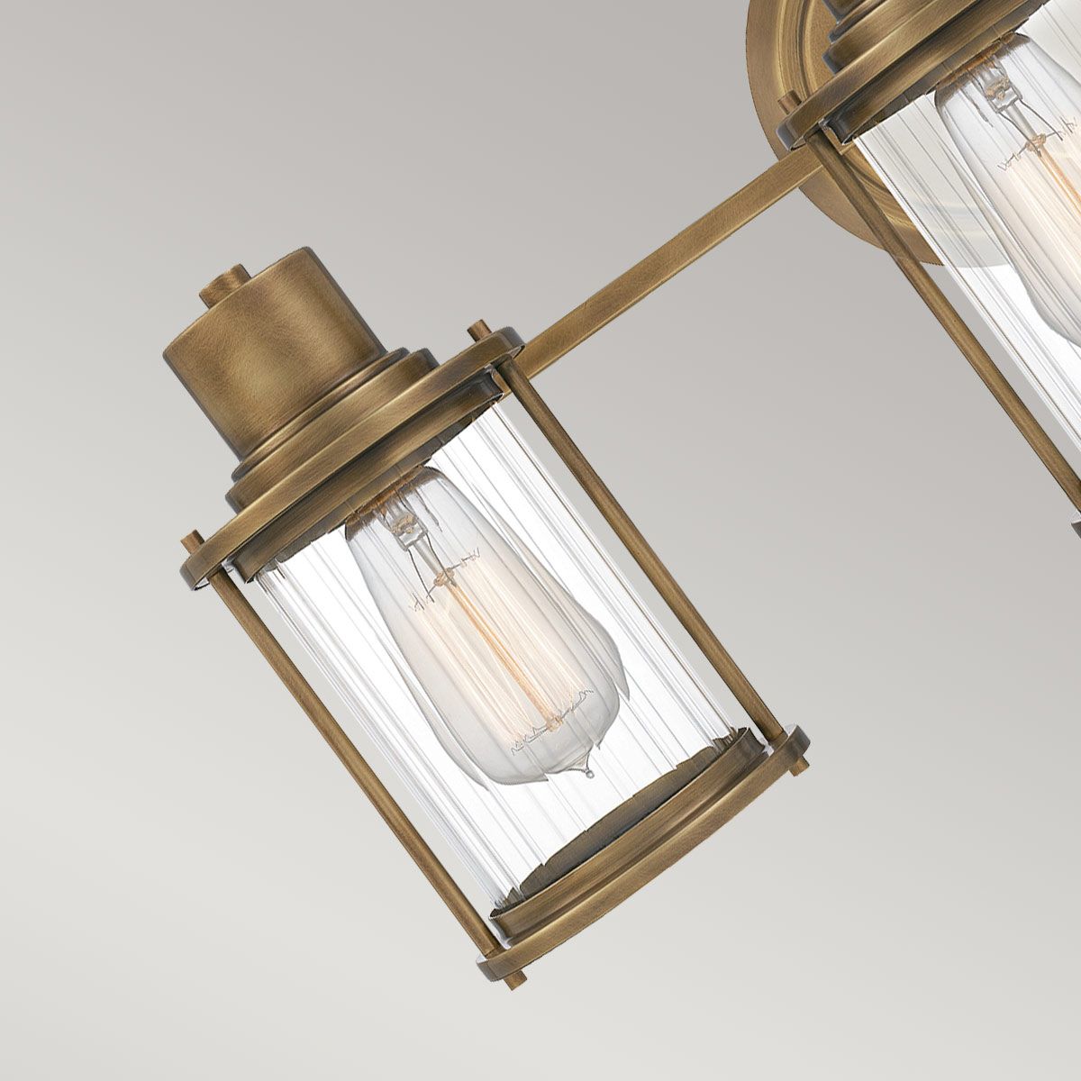 Riggs Trio Vintage Brass Wall Sconce