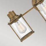 Riggs Trio Vintage Brass Wall Sconce