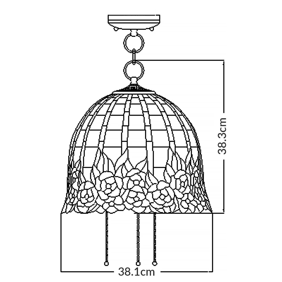 Rosecliffe 3-Light Imperial Bronze Pendant Ceiling Fixture