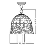 Rosecliffe 3-Light Imperial Bronze Pendant Ceiling Fixture