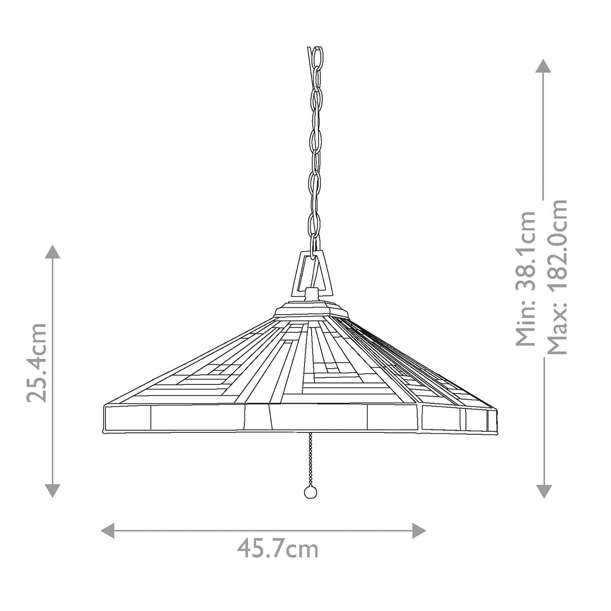 Stephen 3-Light Tiffany Glass Vintage Bronze Chandelier