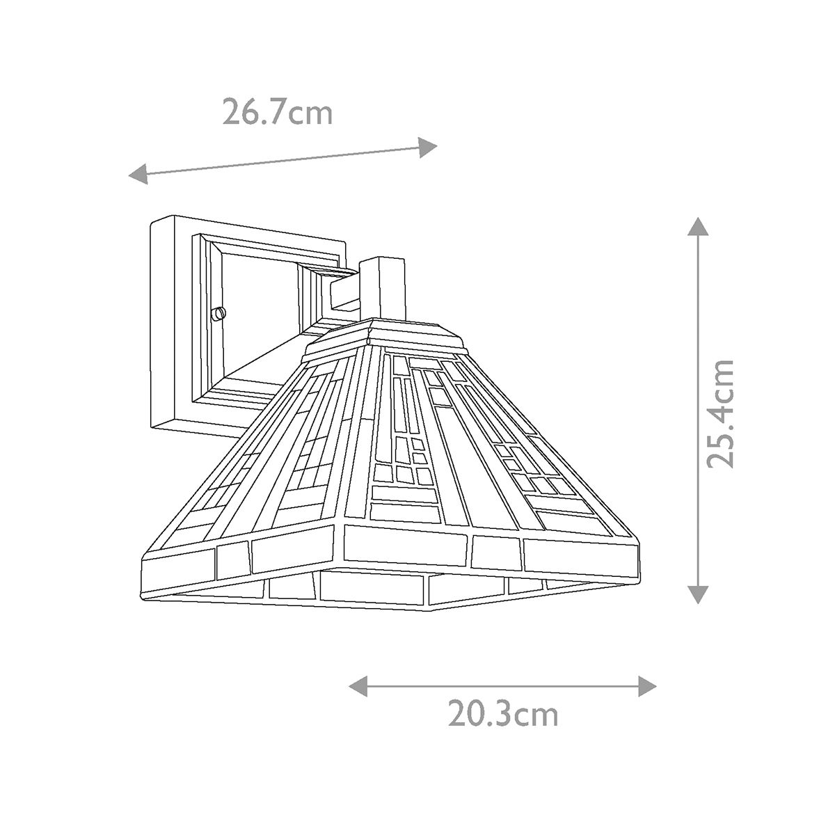 Stephen Stained Glass Tiffany-Style Vintage Bronze Wall Sconce