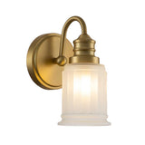 Swell Brushed Brass 1-Light Bathroom Wall Sconce