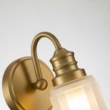Swell Brushed Brass 1-Light Bathroom Wall Sconce