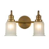 Elegant Brushed Brass Dual LED Wall Sconce