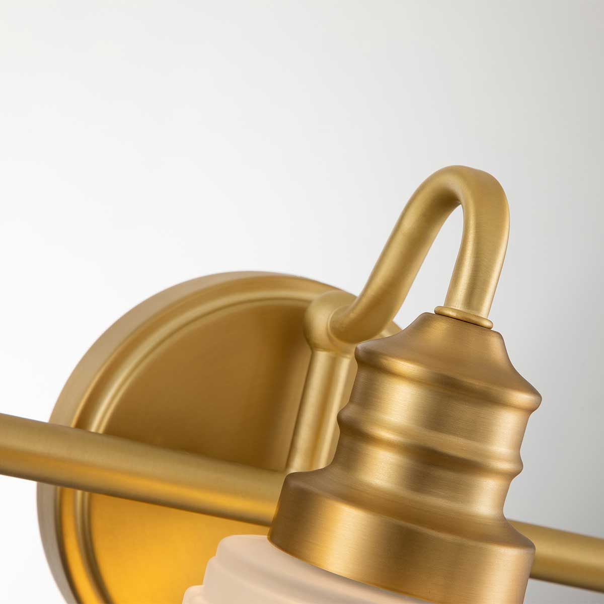 Swell Brushed Brass 3-Light Bathroom Wall Fixture