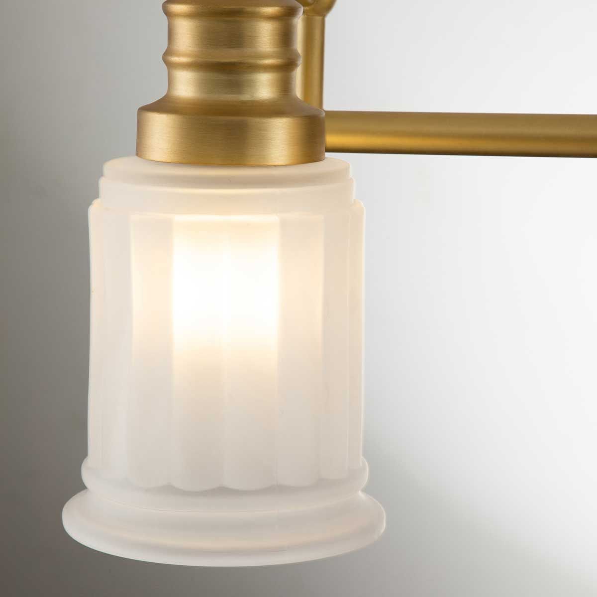 Swell Brushed Brass 3-Light Bathroom Wall Fixture