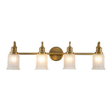 Timeless Elegance: Swell Brushed Brass 4-Light Wall Fixture
