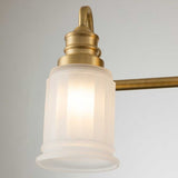 Timeless Elegance: Swell Brushed Brass 4-Light Wall Fixture