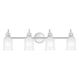 Swell 4-Light Polished Chrome Bathroom Wall Fixture