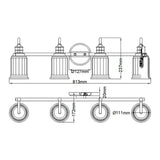 Swell 4-Light Polished Chrome Bathroom Wall Fixture