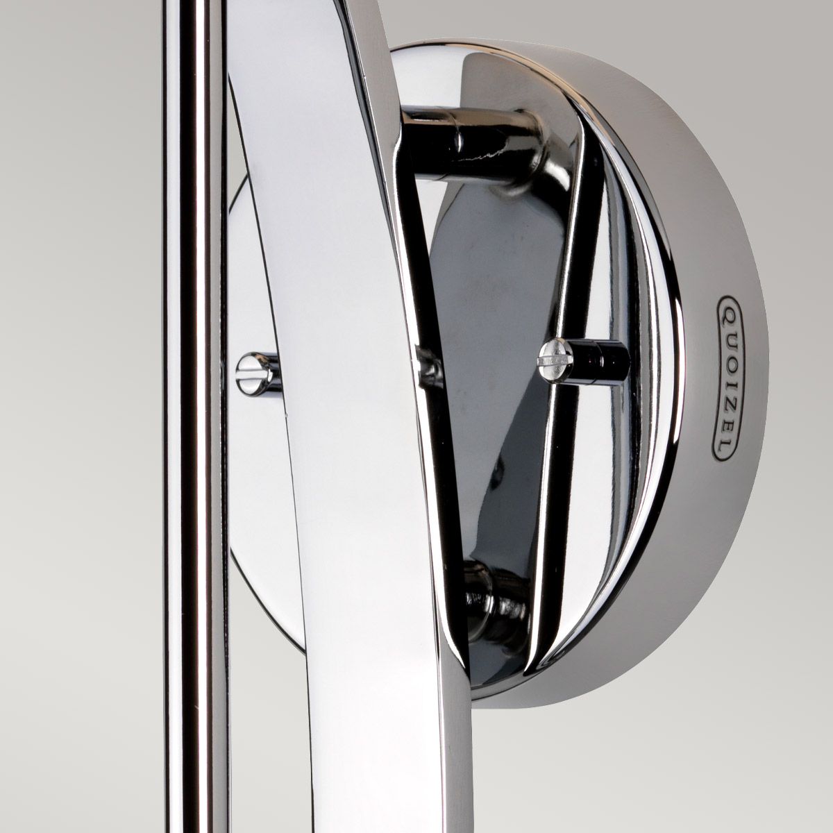 Taylor Collection: Large Polished Chrome Wall Light with Opal Etched Glass