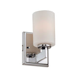 Sleek Polished Chrome Taylor Wall Light with Opal Etched Glass