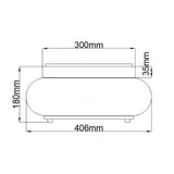 Trilogy 3-Light Chrome and Glass Bathroom Ceiling Fixture