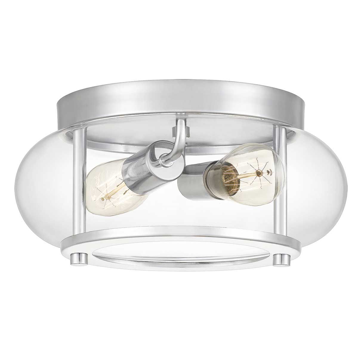 Trilogy Vintage-Inspired Polished Chrome Flush Mount Light