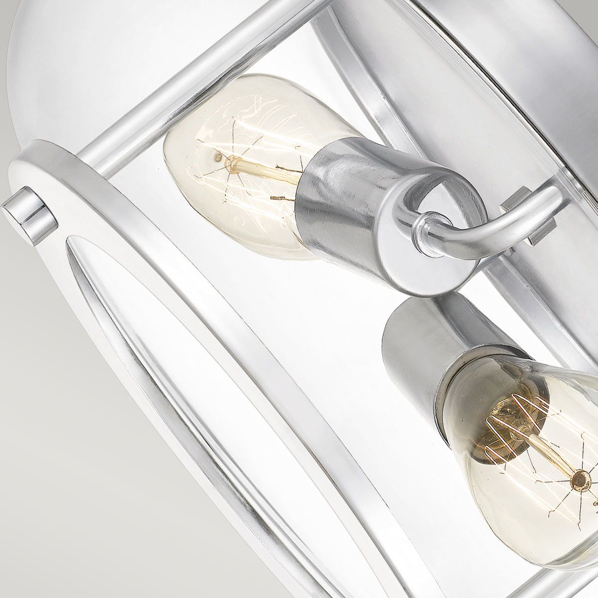 Trilogy Vintage-Inspired Polished Chrome Flush Mount Light