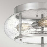 Trilogy Brushed Nickel 3-Light Vintage Flush Ceiling Fixture