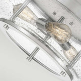 Trilogy Brushed Nickel 3-Light Vintage Flush Ceiling Fixture