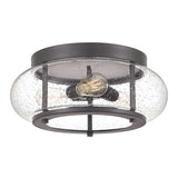 Trilogy Series: Rustic Bronze 3-Light Flush Ceiling Fixture