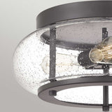 Trilogy Series: Rustic Bronze 3-Light Flush Ceiling Fixture
