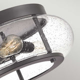 Trilogy Series: Rustic Bronze 3-Light Flush Ceiling Fixture