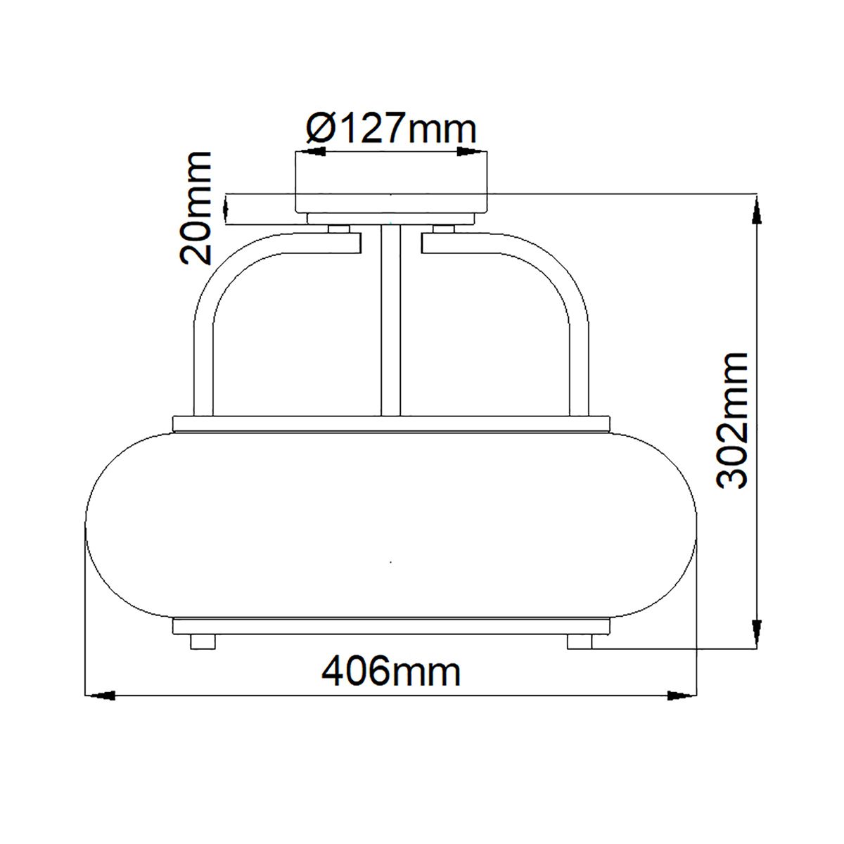 Trilogy Medium Old Bronze Flush Light Fixture