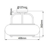 Trilogy Medium Old Bronze Flush Light Fixture