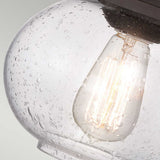 Vintage Bronze Wall Sconce with Seedy Glass Shade