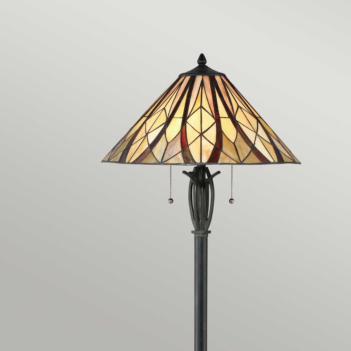 Radiant Tiffany Art Nouveau Floor Lamp