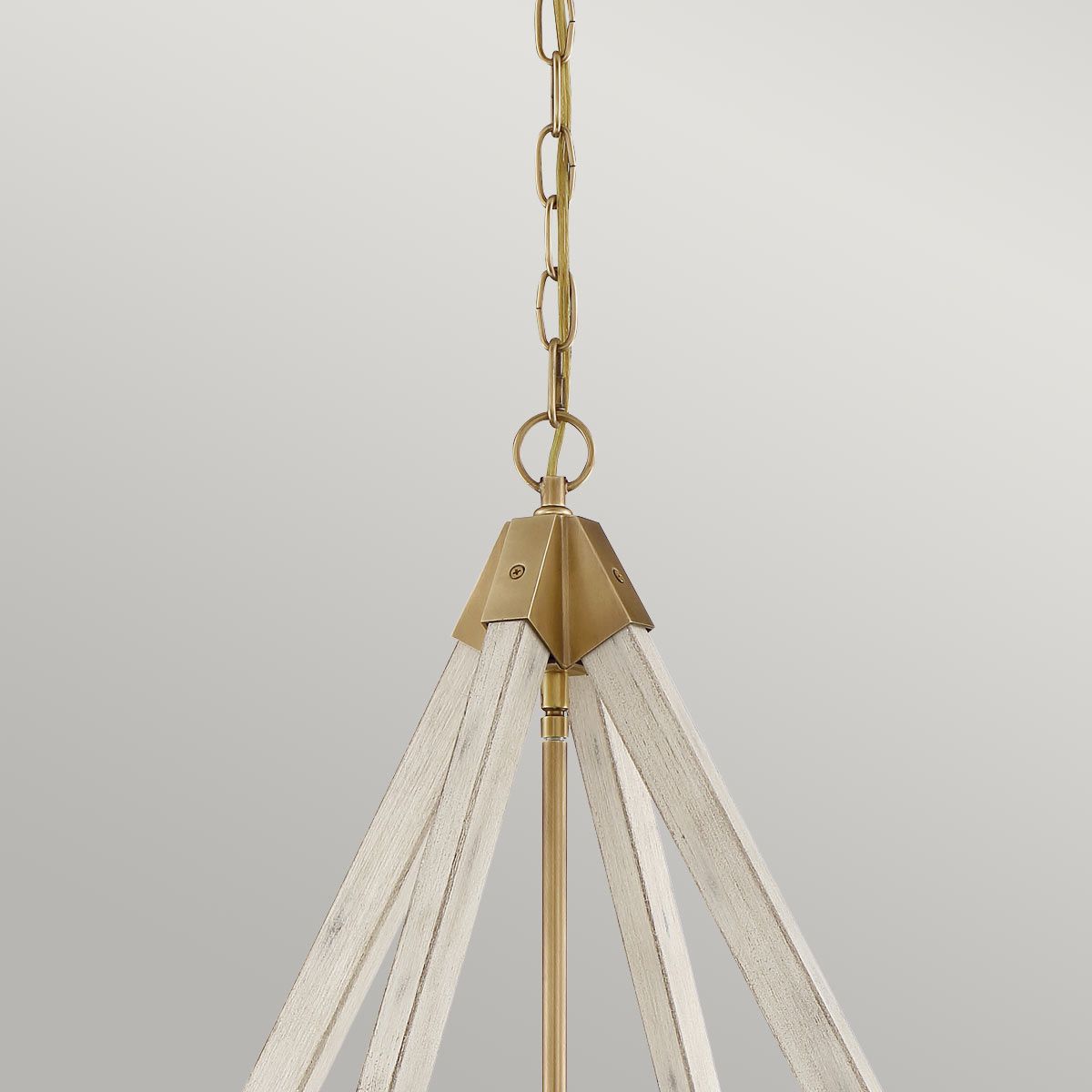 Vintage Diamond Silhouette Chandelier - Weathered Brass Finish