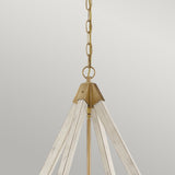 Vintage Diamond Silhouette Chandelier - Weathered Brass Finish