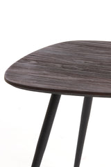 Rustic Nesting Coffee Tables Set of 3 in Distressed Wood and Black Metal