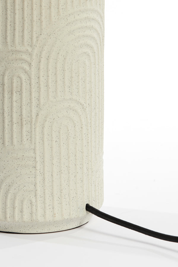Ecru Ceramic Lamp Base Diego 14x43.5 cm