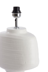 Ceramic Lamp Base in Soft Cream Finish, 22.5x14.5x39 cm.