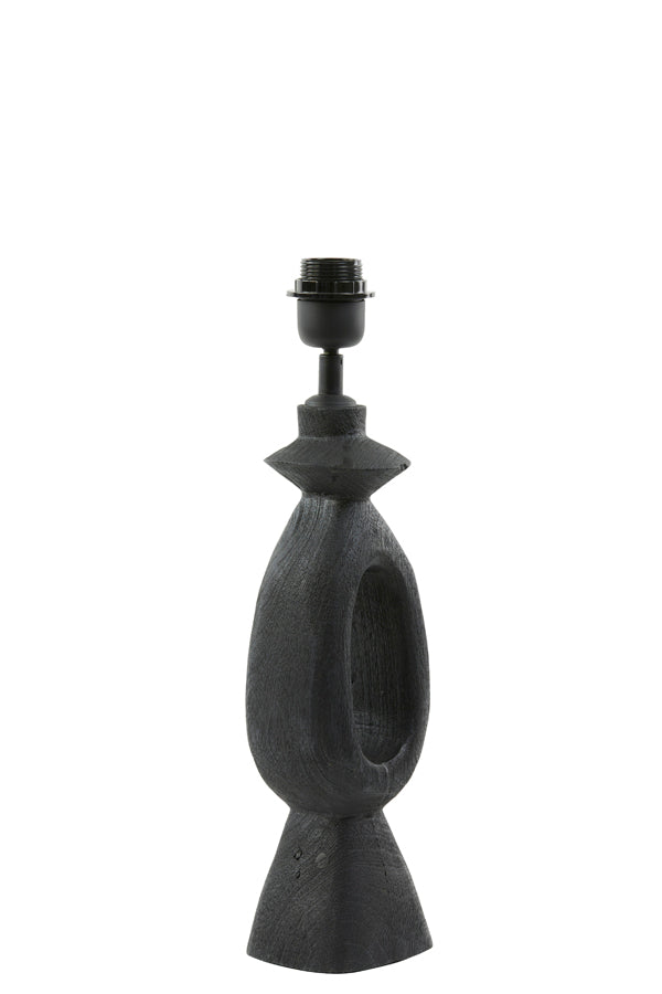 Django Wood Matte Black Lamp Base 11x9x45 cm