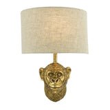 Raul Monkey Wall Light Gold With Shade