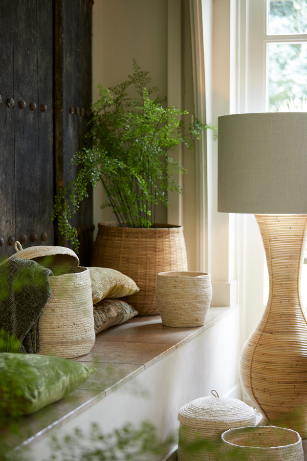 Rattan Weave Floor Lamp Ø42x145 cm - Bupak Natural Glow