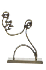 Antique Bronze Decorative Face on Stand 33x8x48 cm