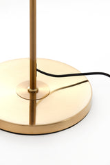 Elegant Medina Glass Floor Lamp - Smoke and Gold Finish, 160 cm