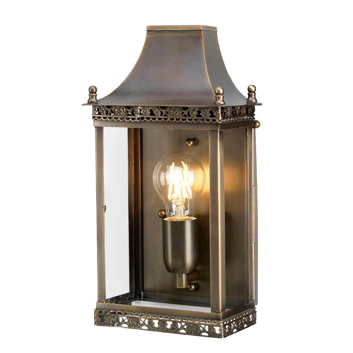 Regents Park Antique Brass Wall Lantern