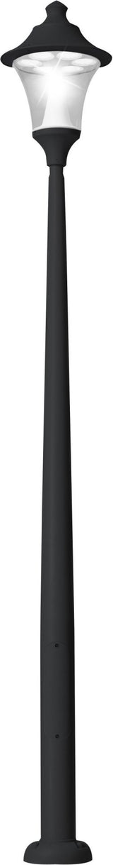 Remo 400 Akille 3500 50W E27 HighPower LED 4000K Assembled, Modern Post Lantern, Black/Clear