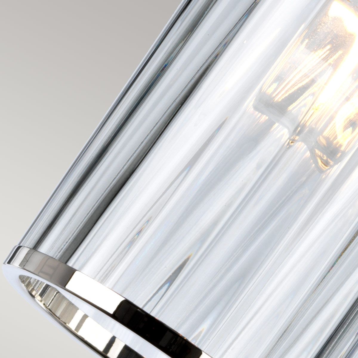 Reno Polished Nickel Pendant Light with Smoke Glass Shade