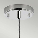 Reno Polished Nickel Pendant Light with Smoke Glass Shade