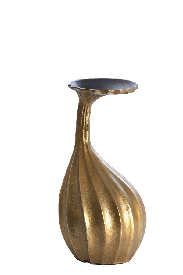 Antique Bronze Nyoko Vase, 19x19x38 cm, Decorative Style