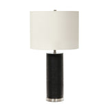 Ripple 1 Light Table Lamp - Black with White Shade Black with White Shade
