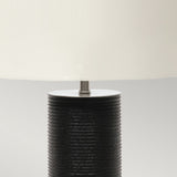 Ripple 1 Light Table Lamp - Black with White Shade Black with White Shade