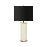 Ripple 1 Light Table Lamp - White with Black Shade White with Black Shade