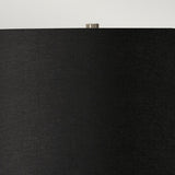 Ripple 1 Light Table Lamp - White with Black Shade White with Black Shade