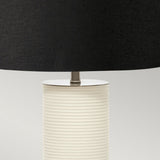 Ripple 1 Light Table Lamp - White with Black Shade White with Black Shade